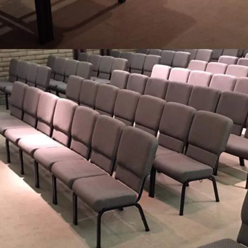 Professional Manufacturer of Maroon Fabric Metal Church Worship Auditorium Chair (ZG13-010)
