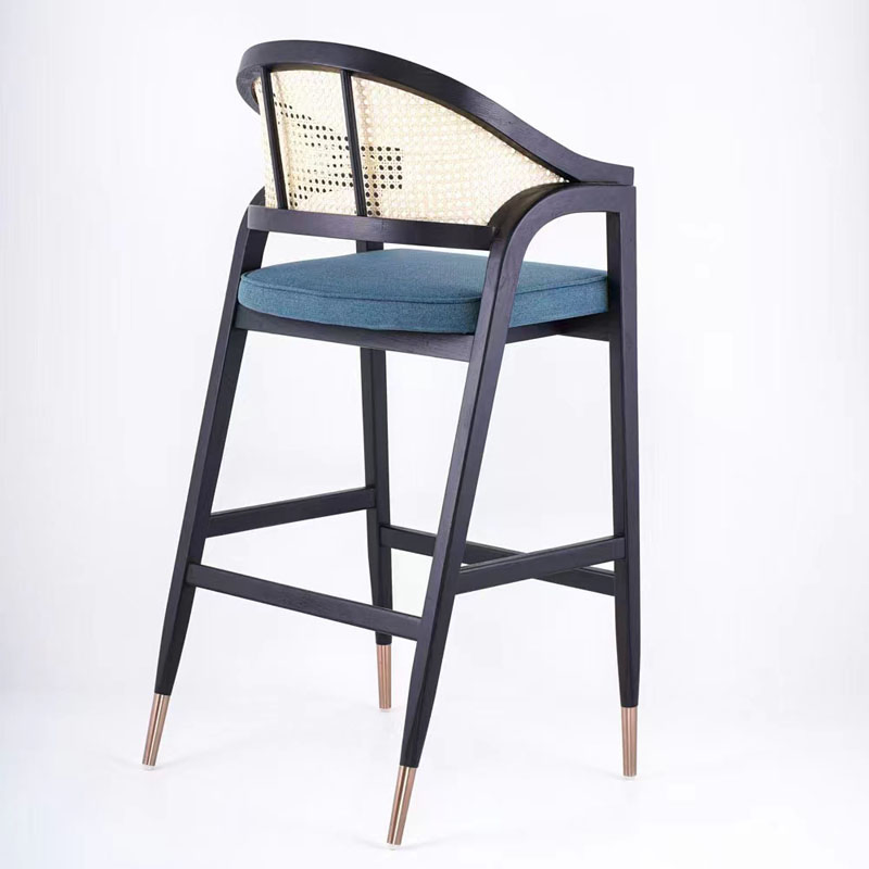 Modern Style Commercial Rattan+Wood Folding Wicker Chairs Leisure Dining Chair for Restaurant