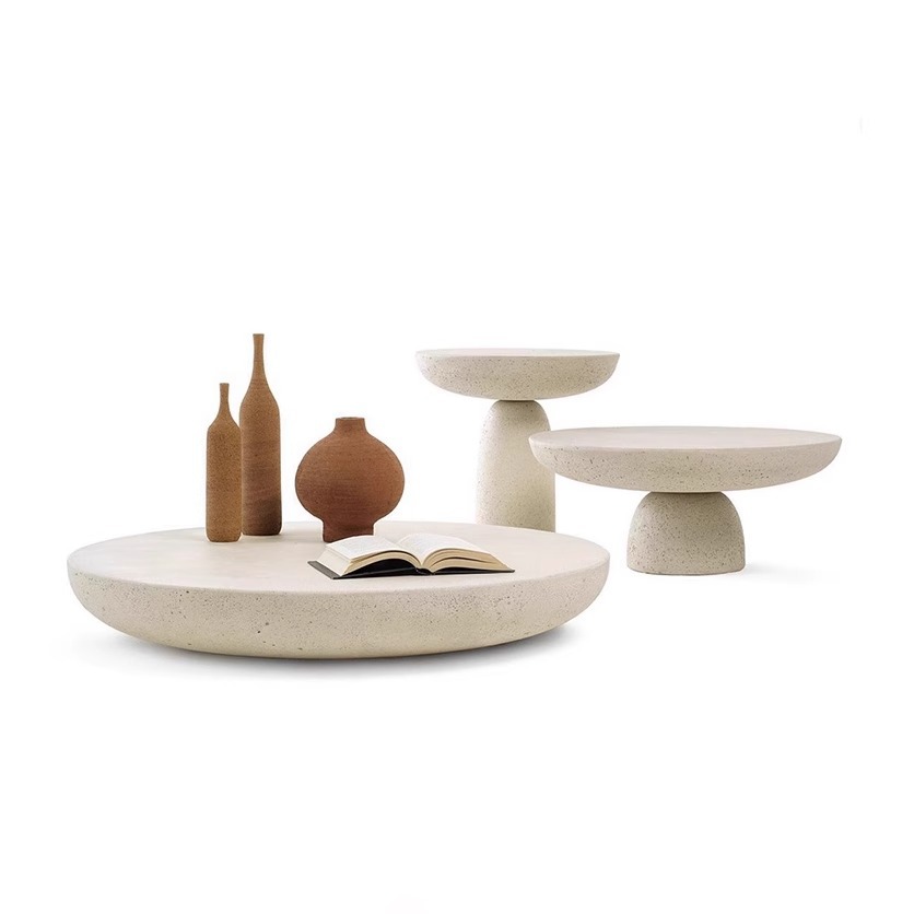 Modern Outdoor Tables Indoor Modern Garden Fiberglass Cement Dining Table-Durable Waterproof Outdoor Furniture