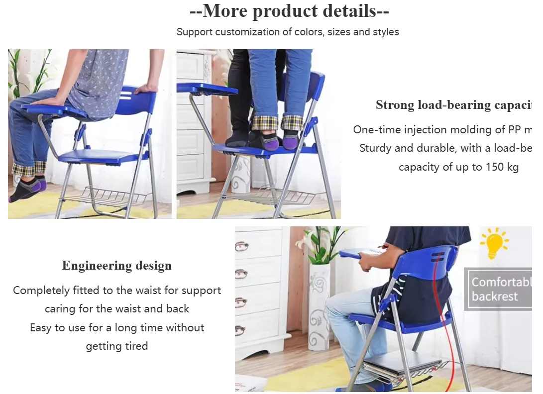 Wholesale School Furniture Classroom Study Student Table Chair Training Folding Chair