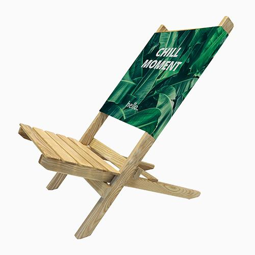 Adjustable Folding Wooden Beach Chair with Custom Design