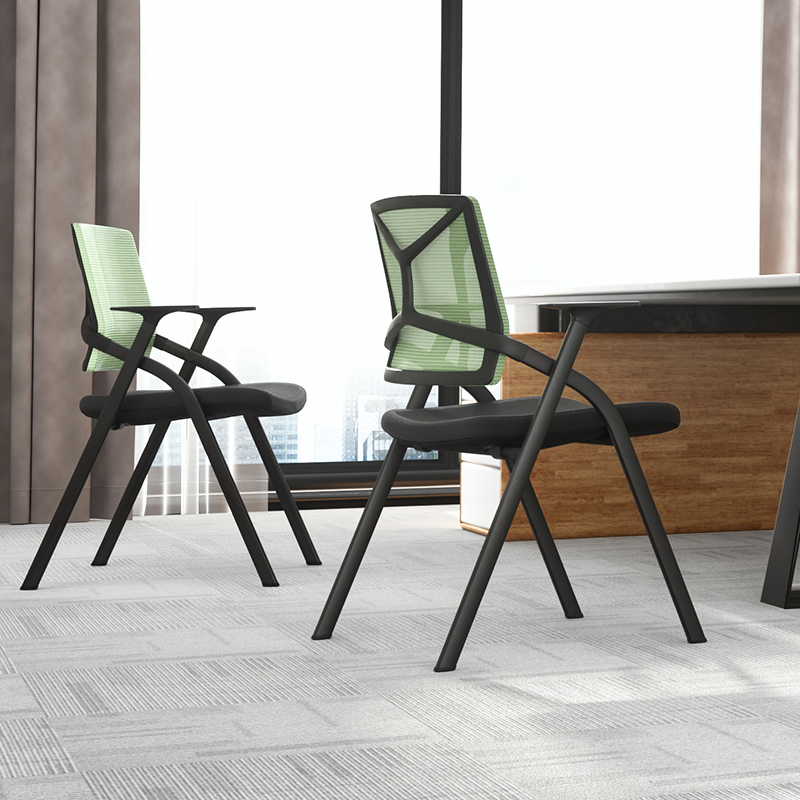 Folding Training University Lecture Chair with Table Pad Hall Chair with Wheel