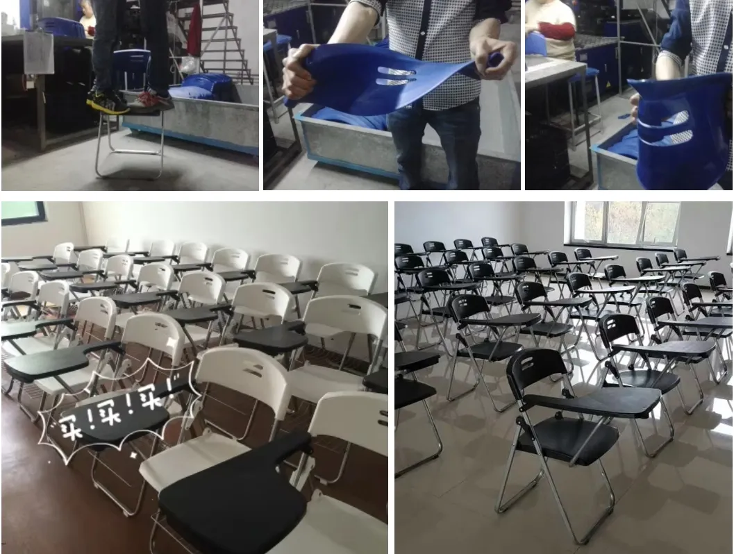 Wholesale School Furniture Classroom Study Student Table Chair Training Folding Chair
