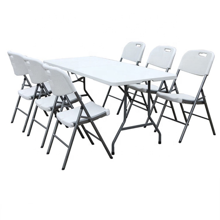 Modern Contemporary Colorful Wedding Event Conference Outdoor Plastic Folding Table Chairs for Hotel Use