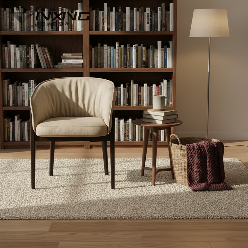 Perfect Custom Designed Modern Faux Leather Dining Chair with Wood Legs for Home Office &amp; Hotel Use