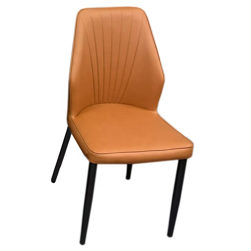 2025 China Cheap Modern Scandinavian New Design Pu Leather Upholstered Dining Chair for Home Banquet Hotel Restaurant Use