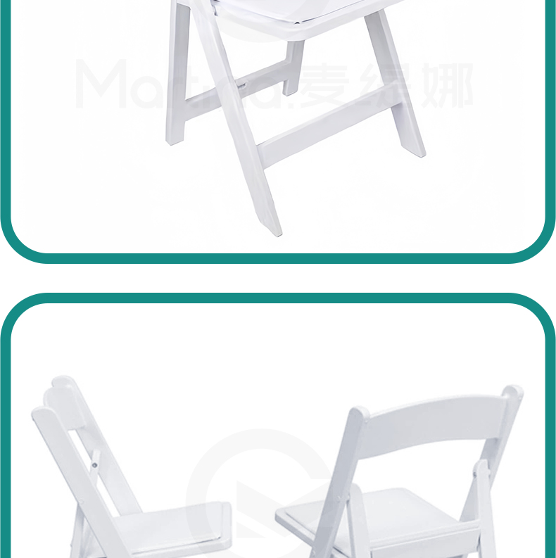 Modern White Wimbledon Plastic Folding Chairs for Event Chair Outdoor Garden Dining Event Hall Weddings Parties Durable