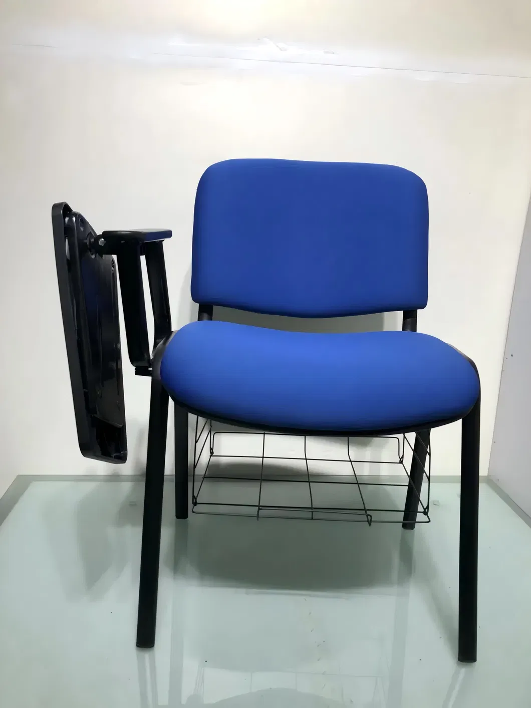 School Classroom Furniture Student Office Meeting Room Study Desk Training Chair with Writing Pad
