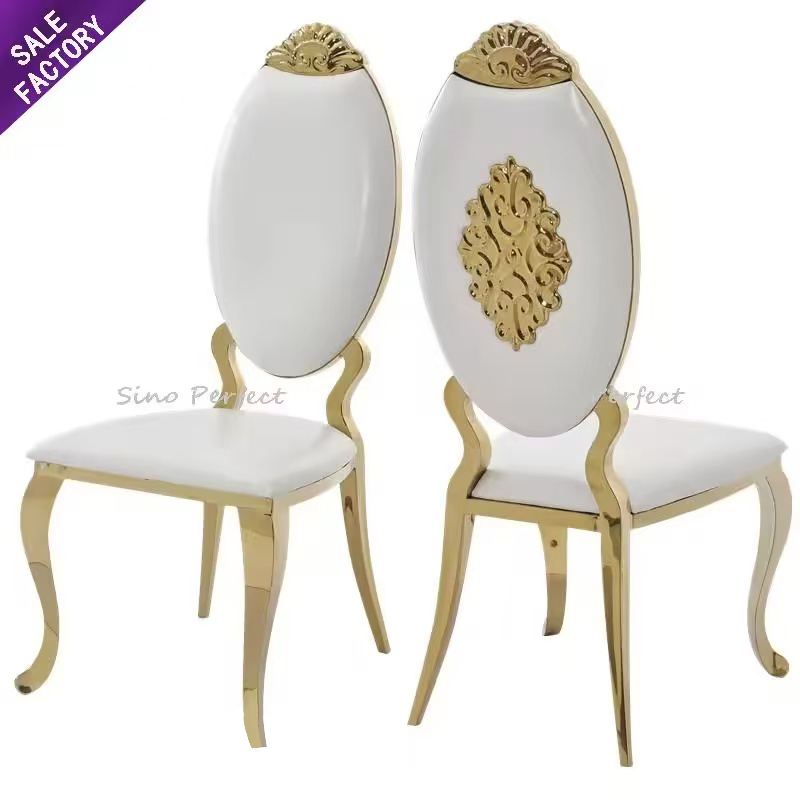 Foshan Sinoperfect Rental Decoration Stacking Stackable Stainless Steel Furniture Party Banquet China Event Wedding Hall Chairs
