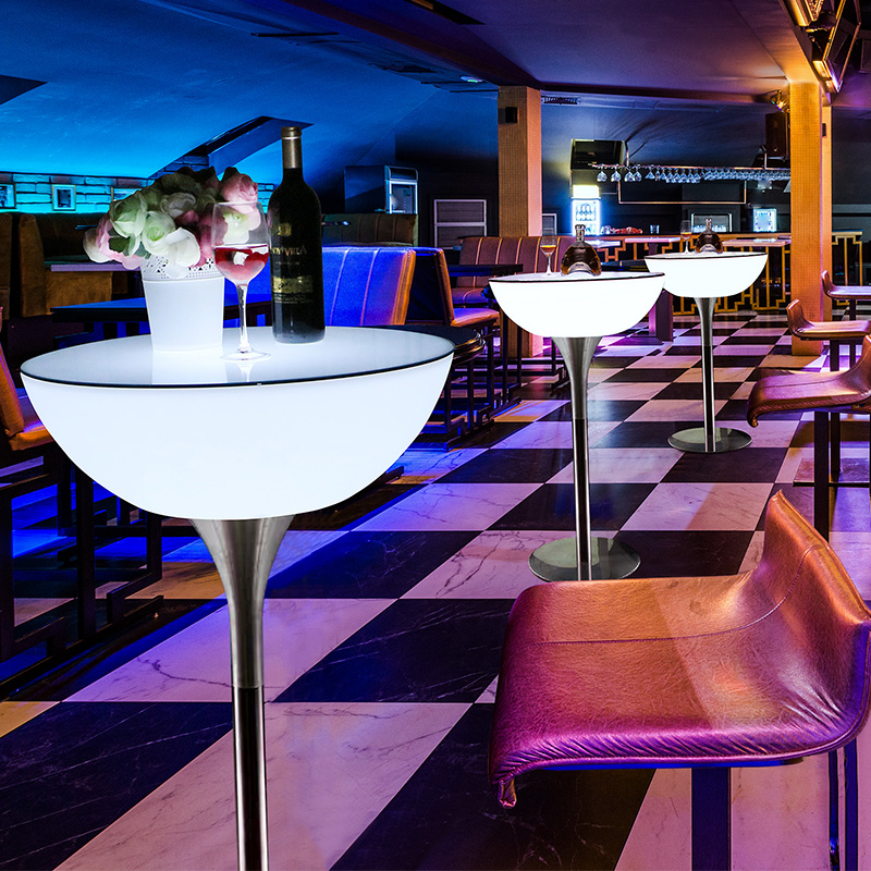 Night Club bar Lounge Furniture Nightclub Illuminated Waterproof Led bar Table Led Furniture High Top Cocktail Tables for bar