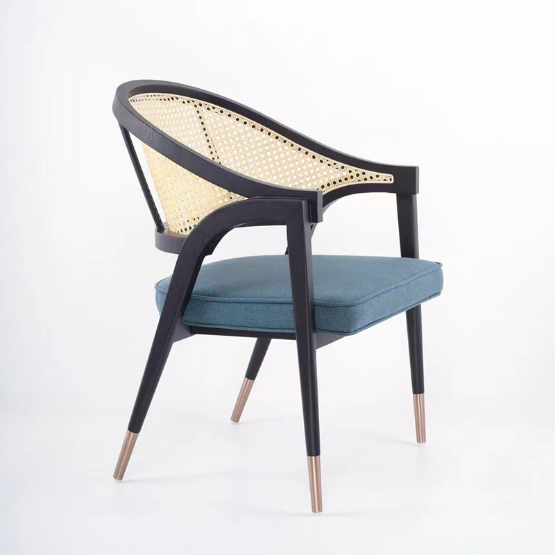 Modern Style Commercial Rattan+Wood Folding Wicker Chairs Leisure Dining Chair for Restaurant