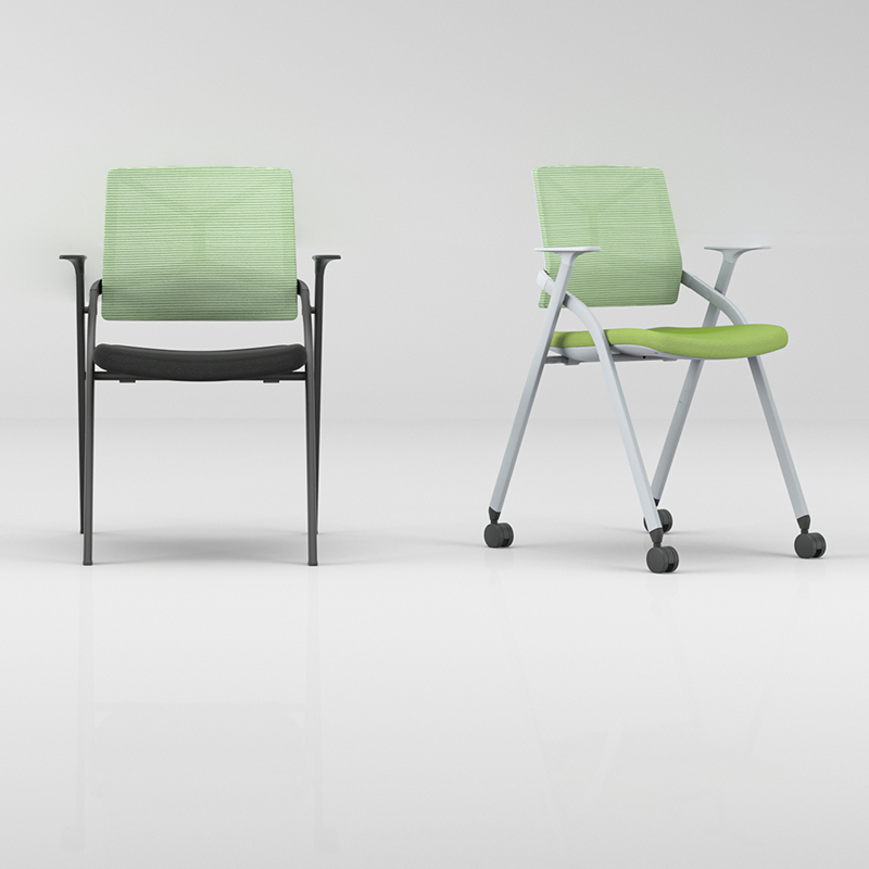 Folding Training University Lecture Chair with Table Pad Hall Chair with Wheel