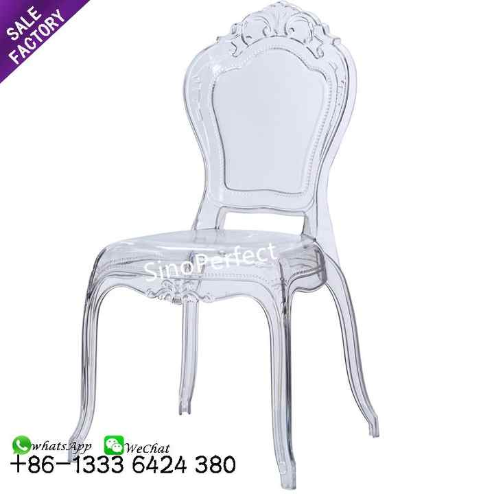 ODM Multiple Styles Hotel Event Party Wedding Banquet Transparent Clear Crystal Acrylic Plastic Stackable Chairs