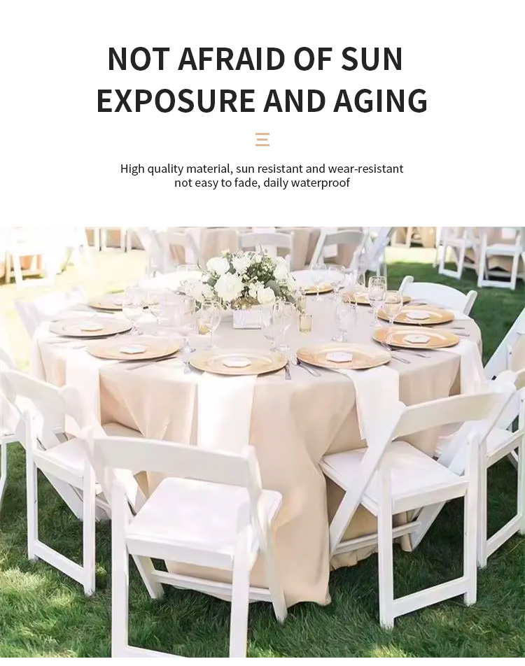 Best Selling Foldable Plastic Chair White Resin Folding Wedding Party Outdoor Chair