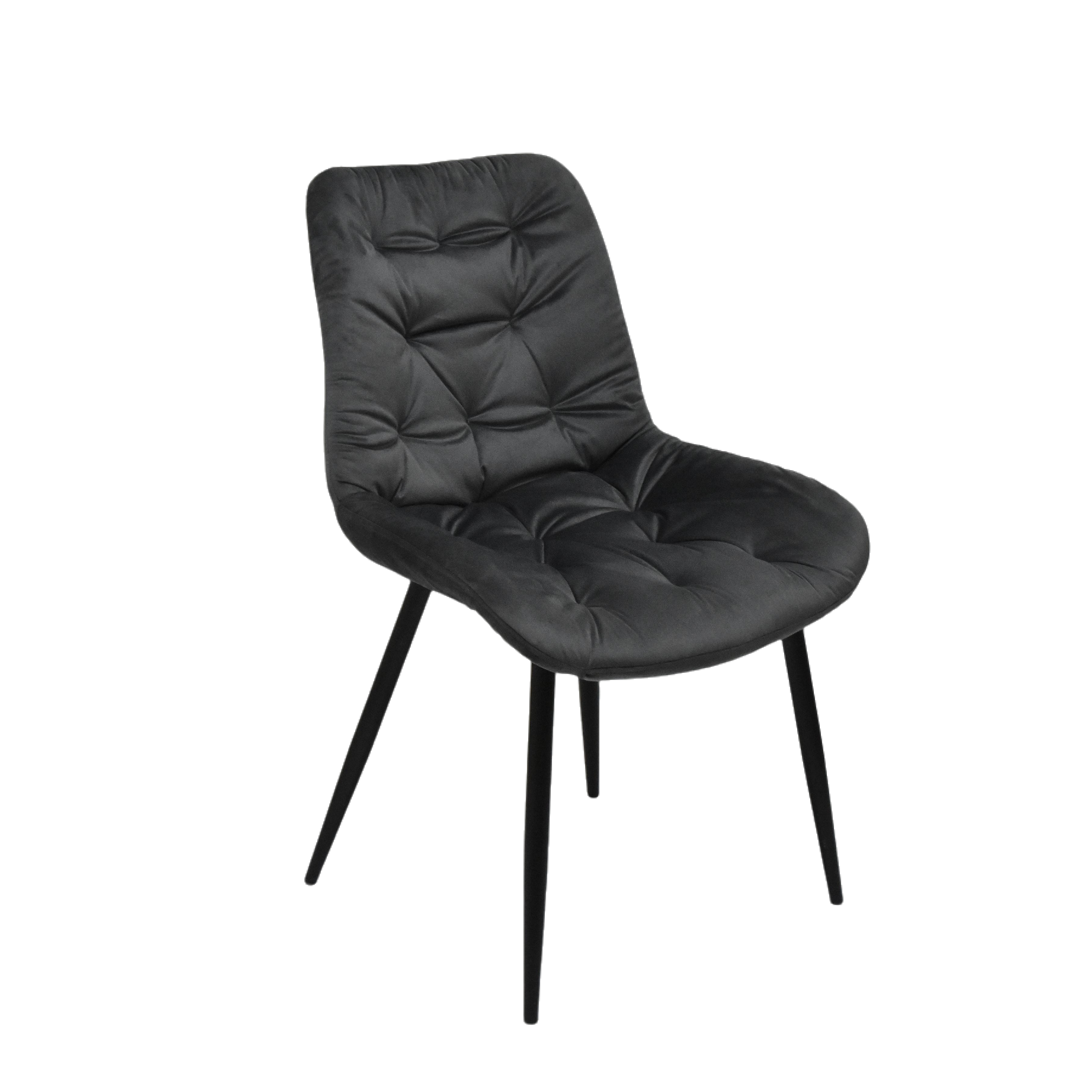 Modern Velvet Upholstered Dining Room Chair with Metal Legs-Lightweight Eco-Friendly Portable Banquet Dining Chair
