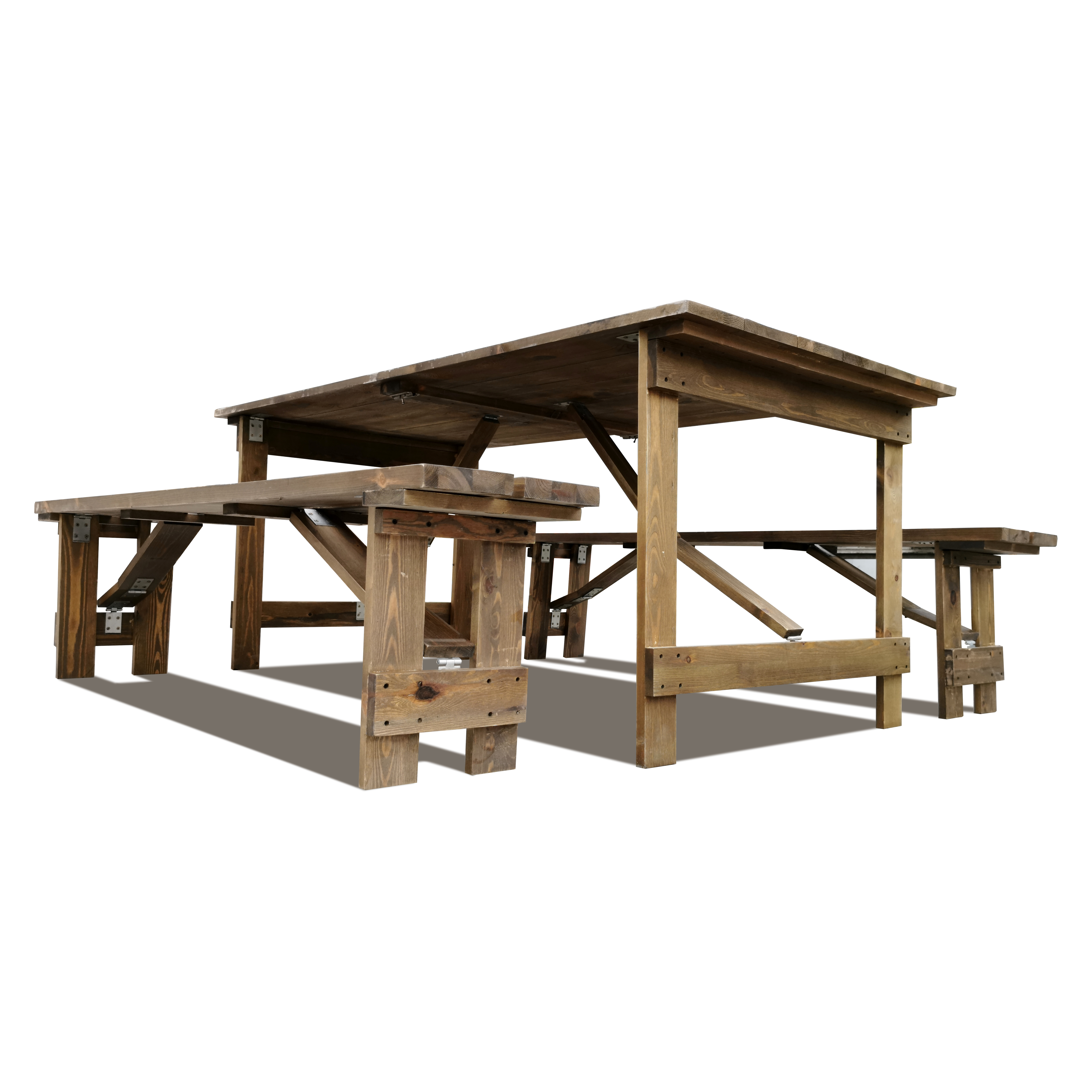 Modern Multiple Console Table Dining Tables and Chairs Set Modern Side Solid Wooden Farm Table