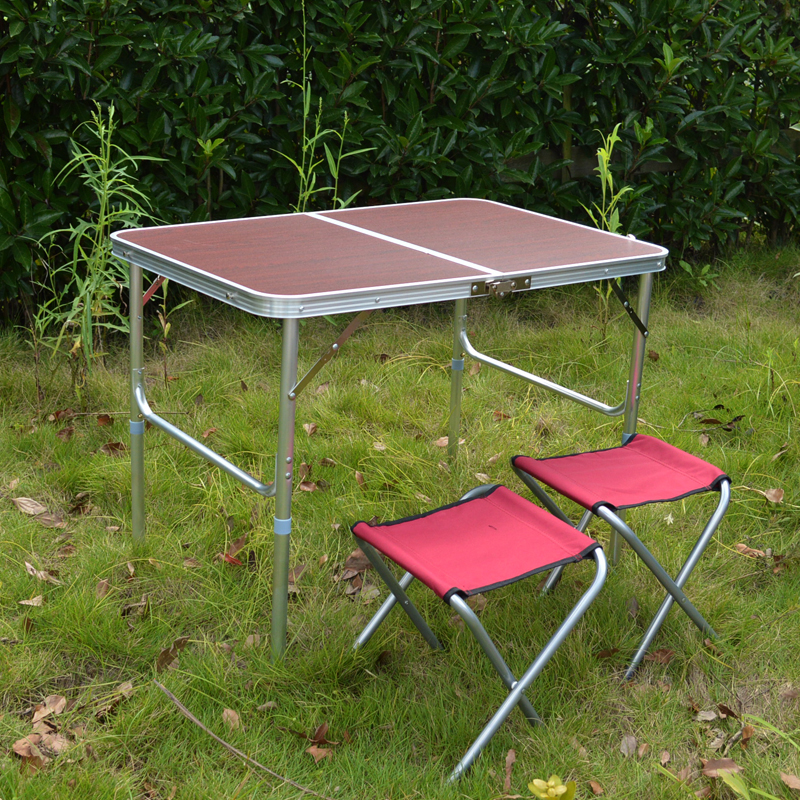 Aluminum Customized Outdoor Furniture 90cm Small Foldable Table Picnic Folding Camping Table Lightweight Portable Table