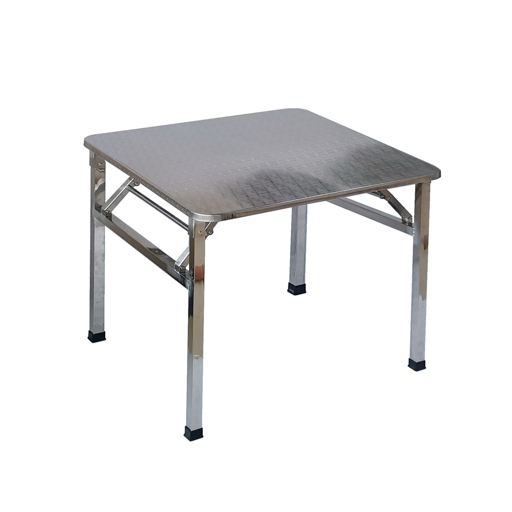 Portable Folding Table White Rectangular Stainless Steel Outdoor Furniture Foldable Catering Dining Camping Folding Tables