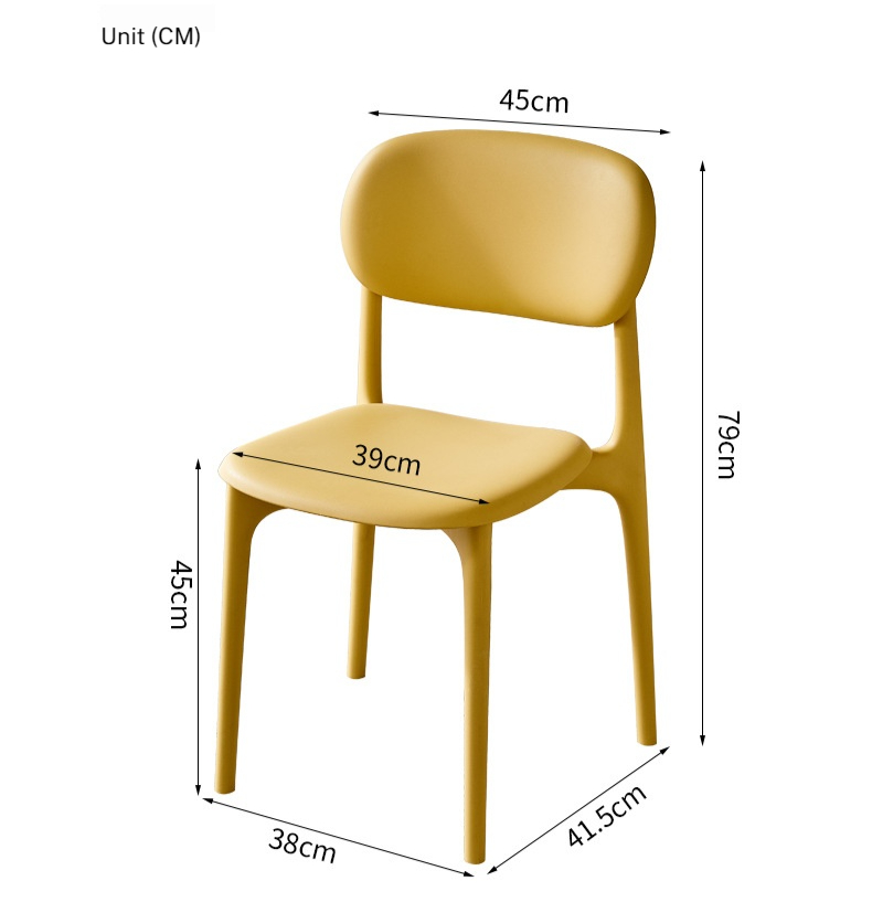 2026 New Arrival Durable Cheap Colorful Outdoor Kitchen Cafe Sillas Plastic Stackable Restaurant Dining Chairs