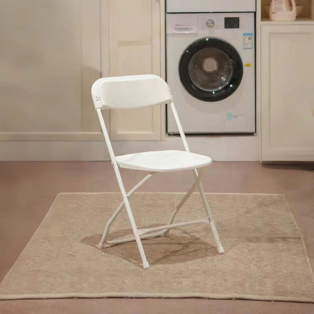 White Lightweight Plastic Folding Chair for Garden Weddings Outdoor Business and Hotel Use Furniture Wholesale