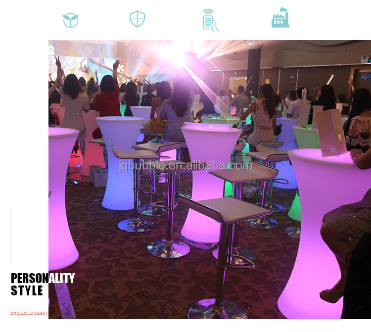 Commercial night club modern bar table hot sale party led table for party customized illuminated cocktail tables for bar decor