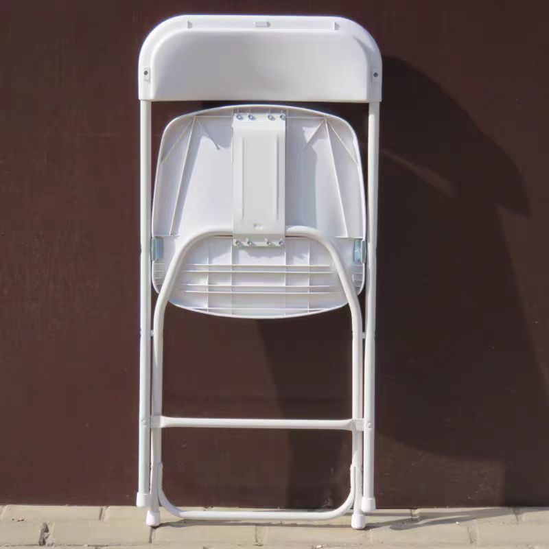 White Lightweight Plastic Folding Chair for Garden Weddings Outdoor Business and Hotel Use Furniture Wholesale
