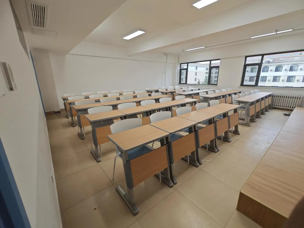Classroom Double Student Desk and Chair Detailed 2