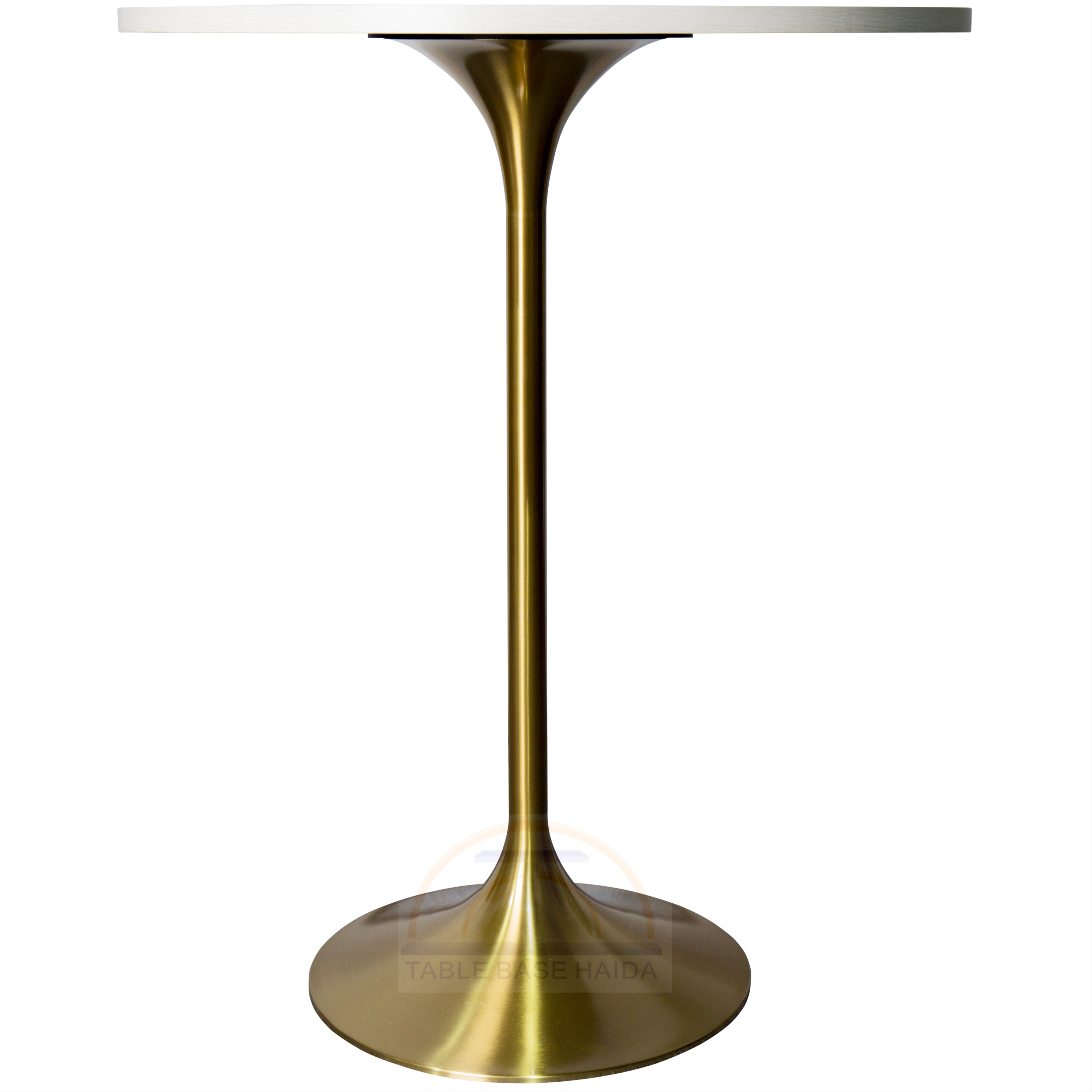 Factory Direct Sale High Round Black and Gold Mdf Balcony Wire Stainless Steel Cocktail bar Tables