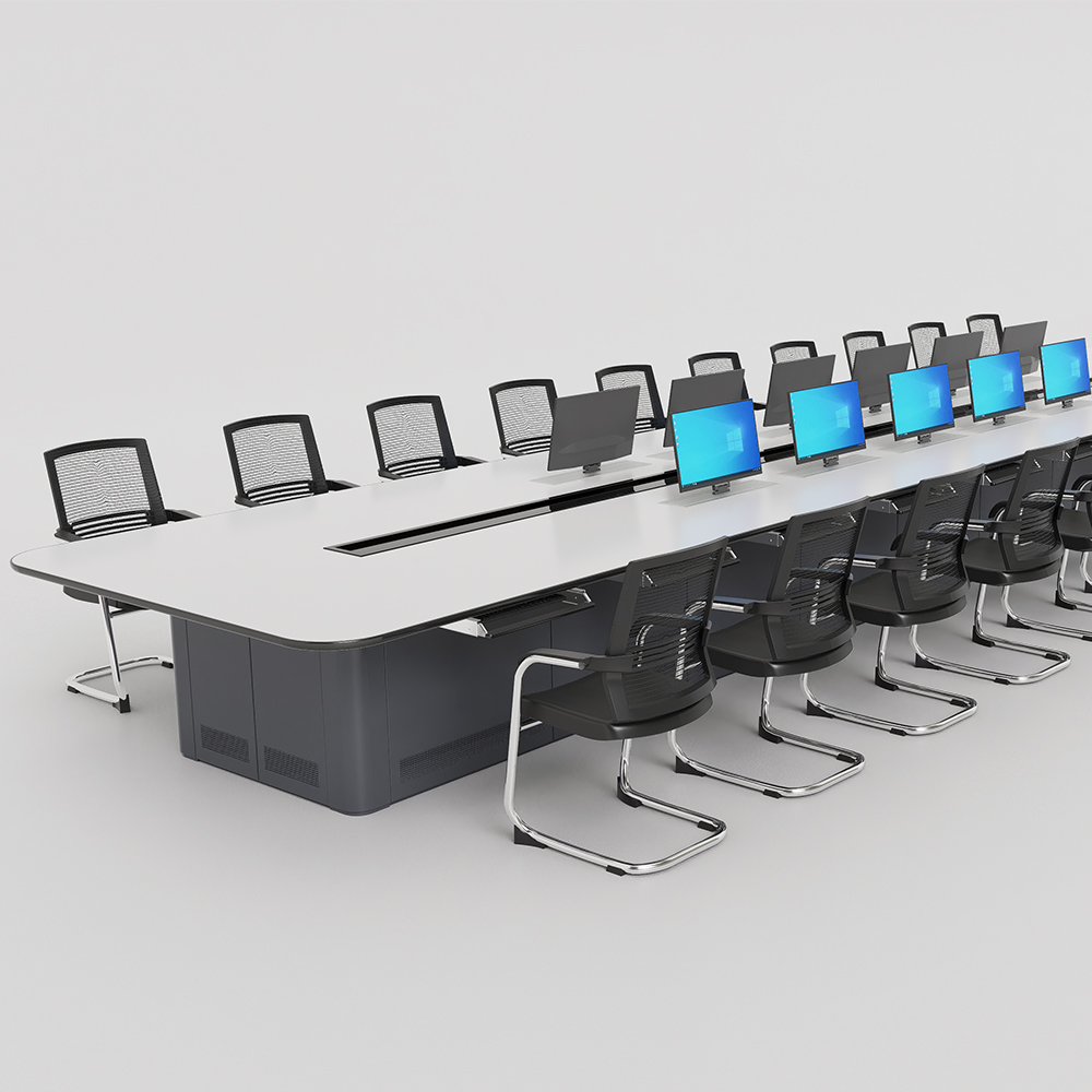 20 Person Modern Wood Conference Table Modular Foldable Design for Office &amp; School Use