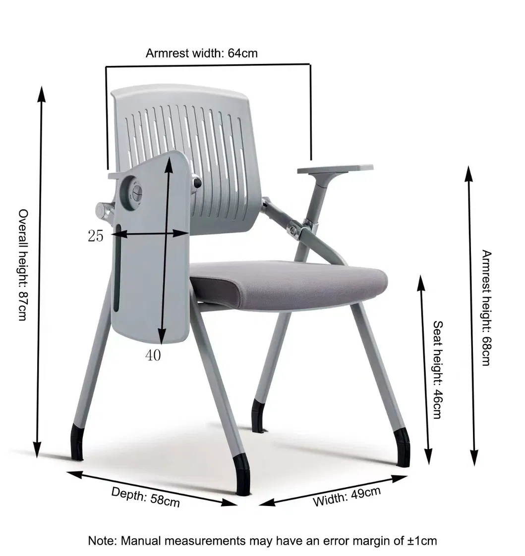 University School Plastic Back Stackable Folding Office Training Room Chair with Wheels