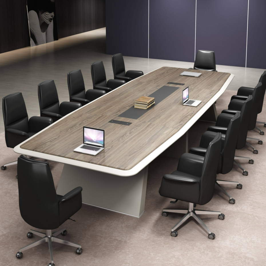 Modern Design Office Meeting Desk Commercial Furniture Conference Table Home Office Training Desk Metal and Panel Wood Style