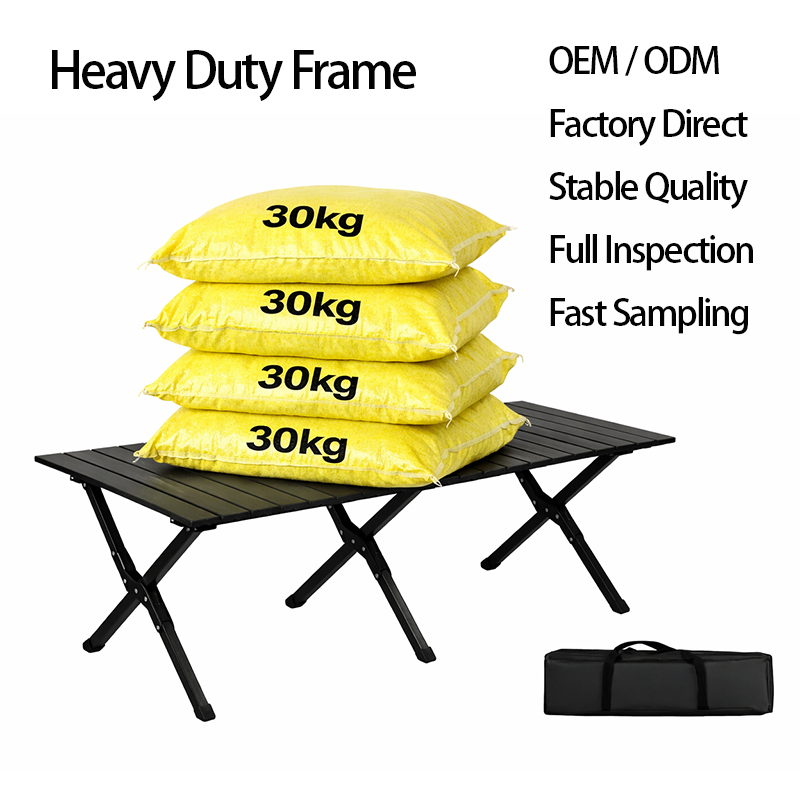 Hot Selling Portable Metal Folding Outdoor Dining Table Beach Picnic Camping Folding Table