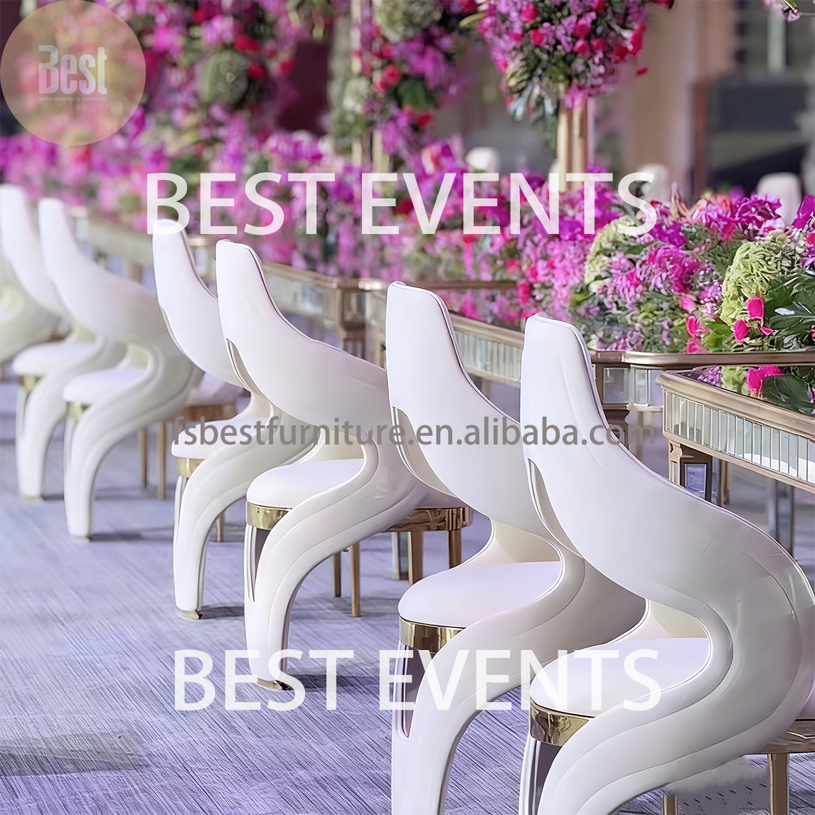 Stainless steel wedding chair design