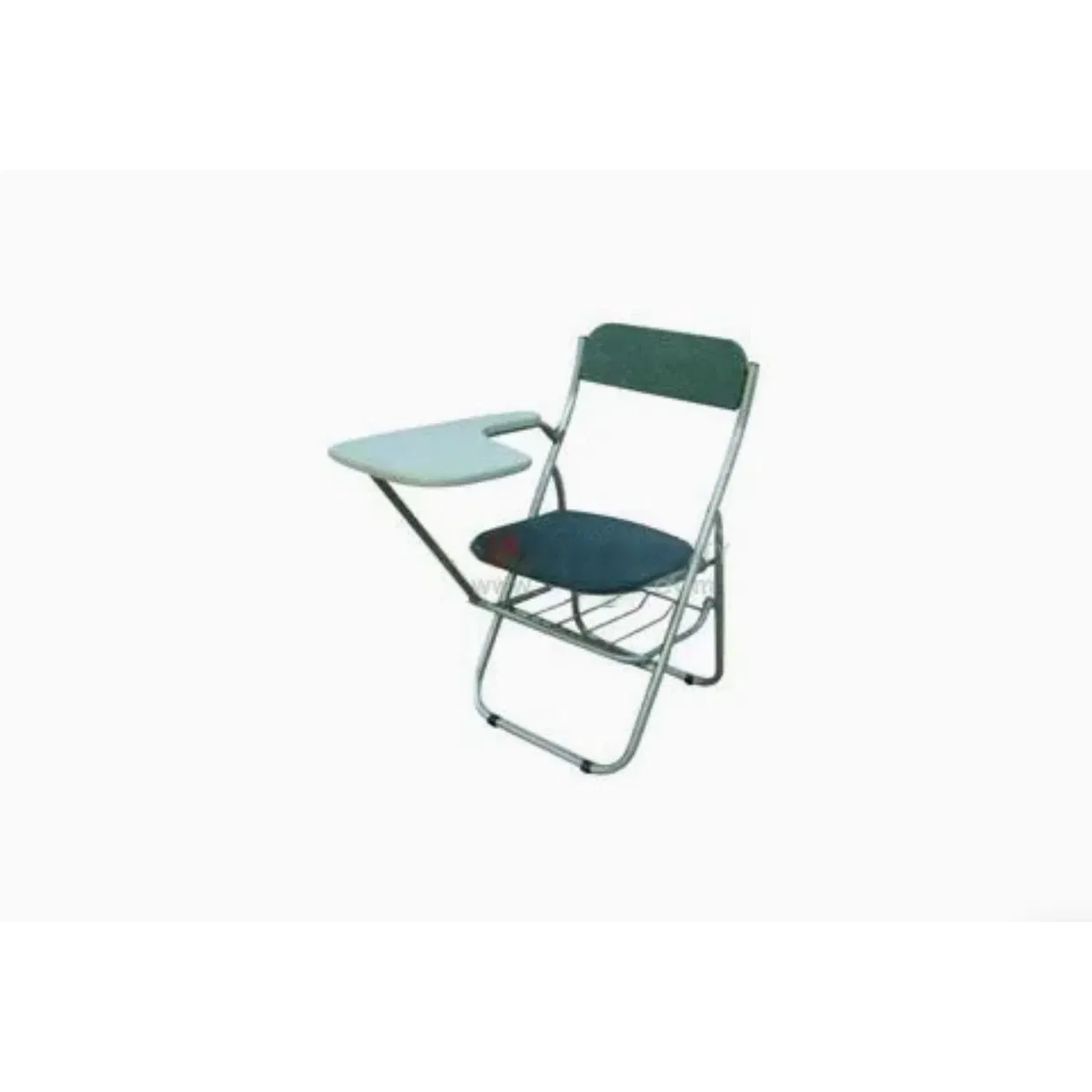 Colorful Foldable Plastic Chairs with Wooden Tablet Holder