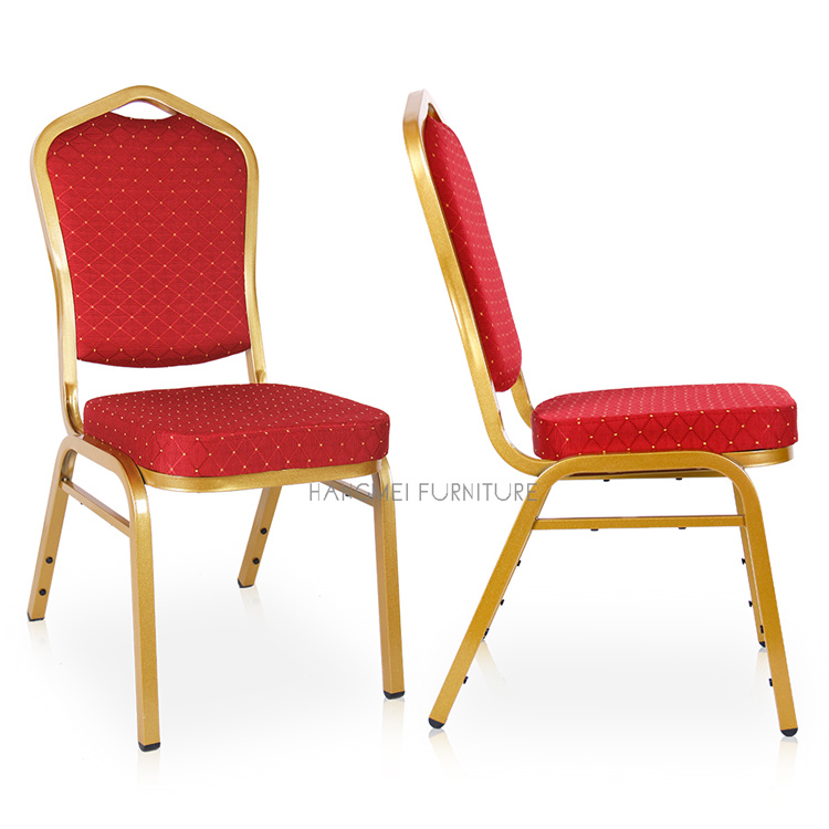 Wholesale Cheap Hotel Restaurant Outdoor Stackable Iron Fabric Upholstered Padded Throne Banquet Chair for Wedding Events