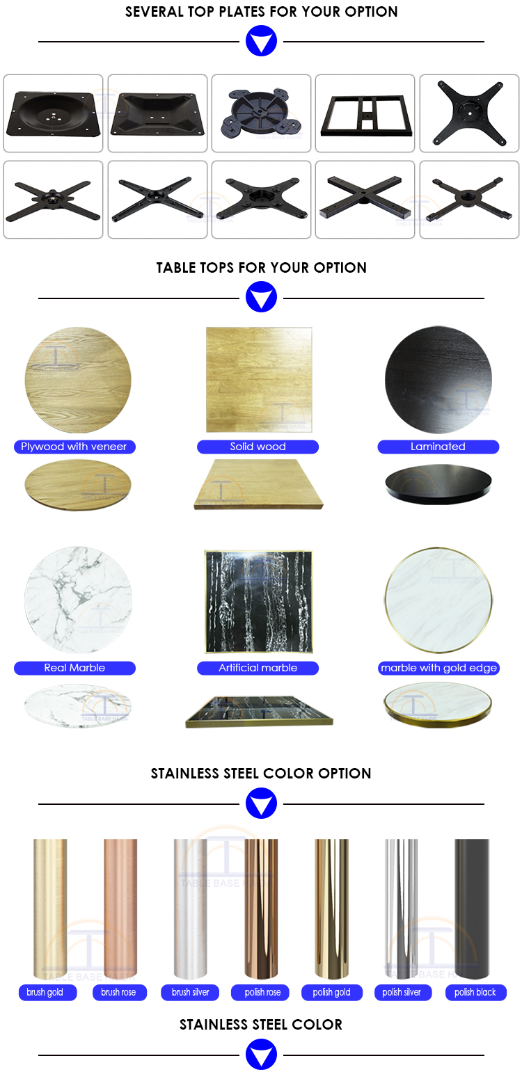 Factory Direct Sale High Round Black and Gold Mdf Balcony Wire Stainless Steel Cocktail bar Tables