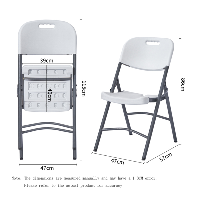Plastic Durable Folding Home Office Chairs Portable Lightweight Modern Stackable Waterproof Indoor Outdoor for Events
