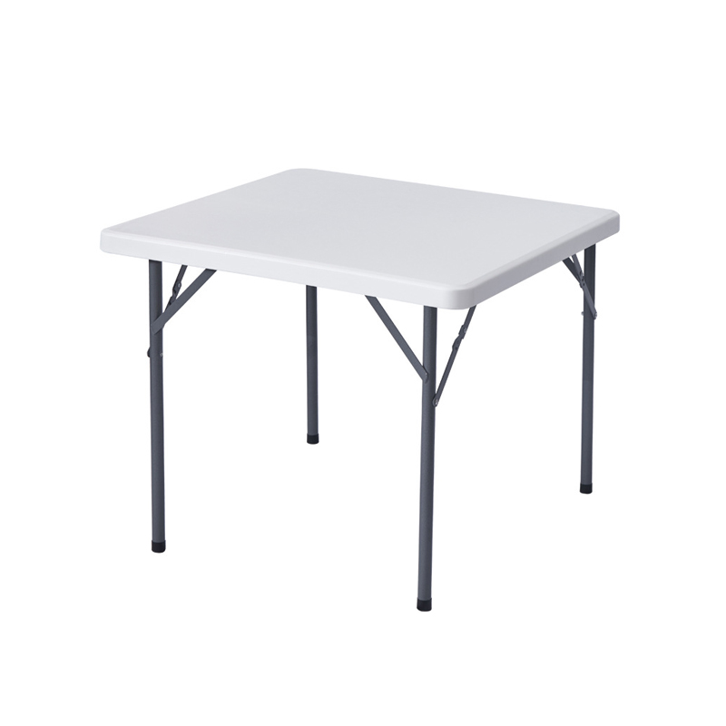 Space Saving Patio Garden Outdoor Restaurant Small Hard White Plastic Folding Table Furniture Dining Room Folding Dining Table