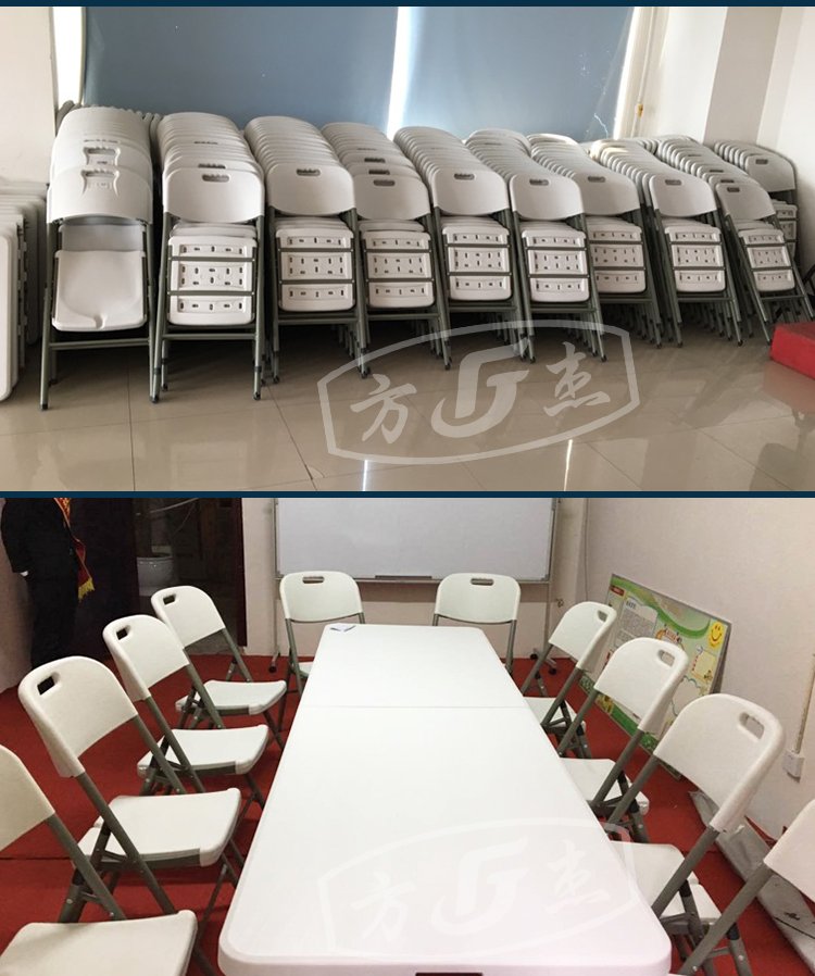 Lightweight HDPE Frame Foldable Chair 250lbs Capacity Farmhouse Style Waterproof Cushion Portable Outdoor Hotel Bedroom
