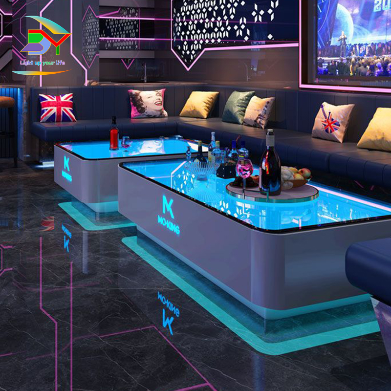 BAR Nightclub Celebration LED TABLE for BAR 16color Change Illuminated Cocktail Table Party Vibe Led Furniture