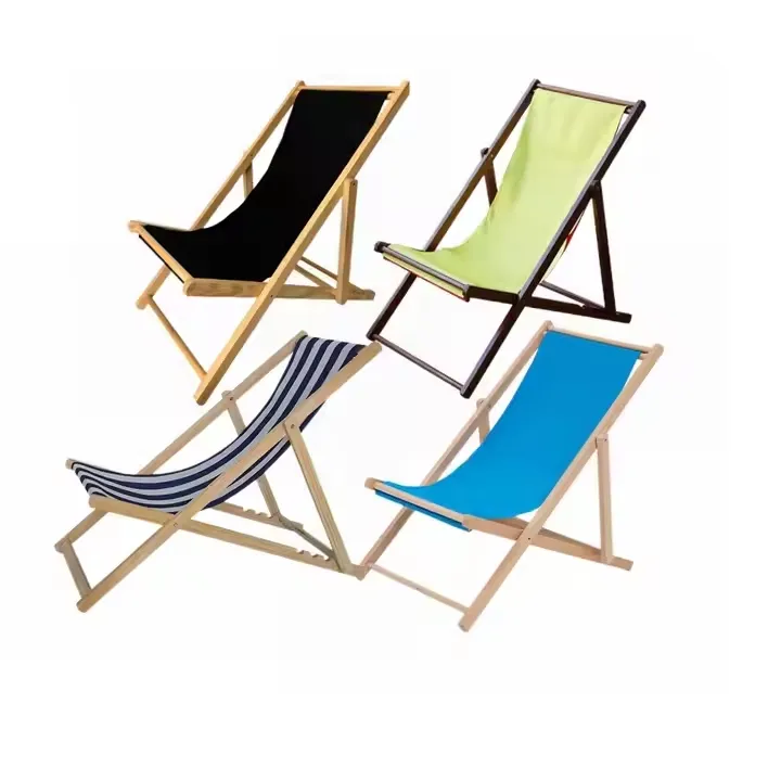 Wooden Folding Beach Chair Detail 1