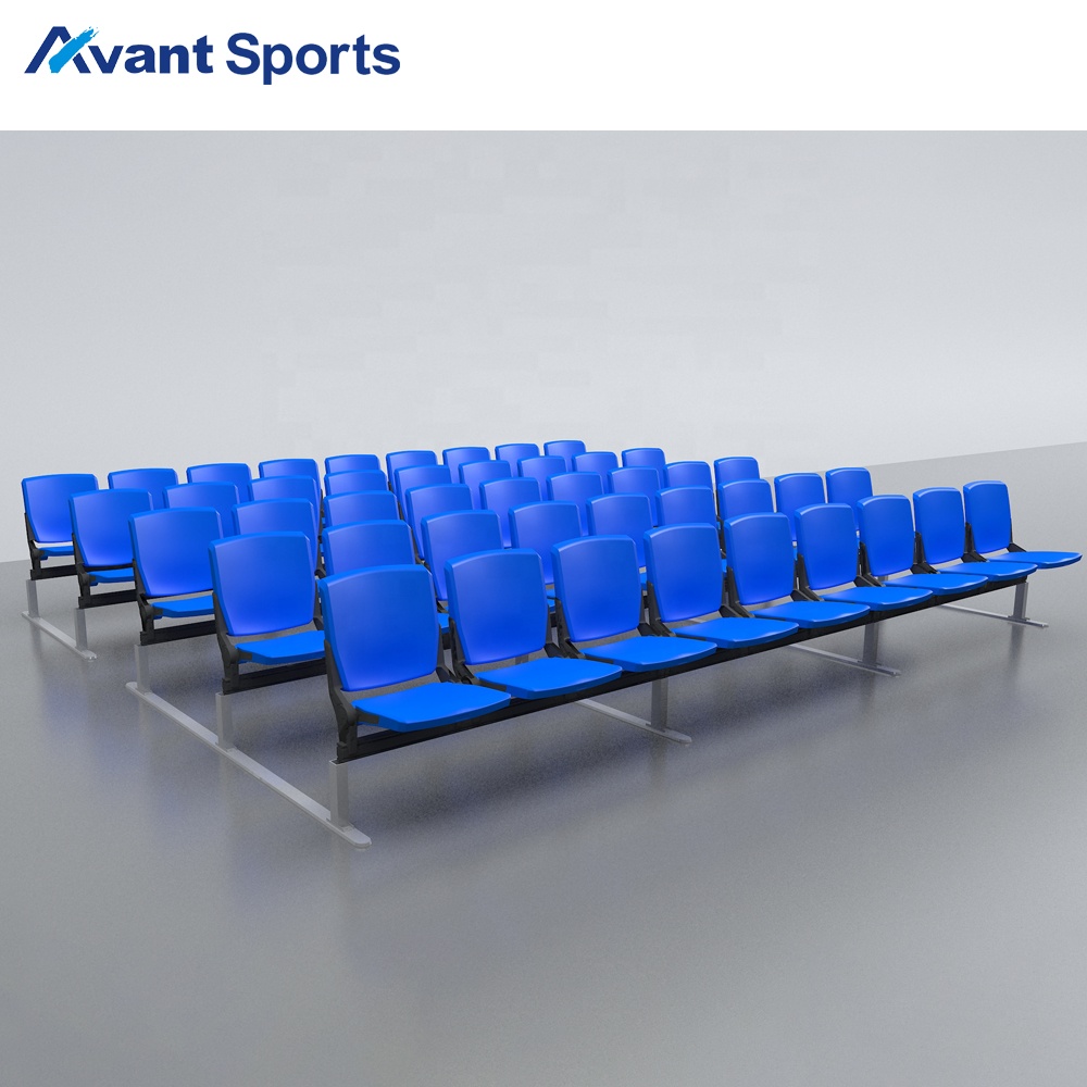Avant Sports Modular Stackable Stadium Chairs | Foldable Quick-Install &amp; Space-Saving | For Arenas Events HDPE Temporary Seating