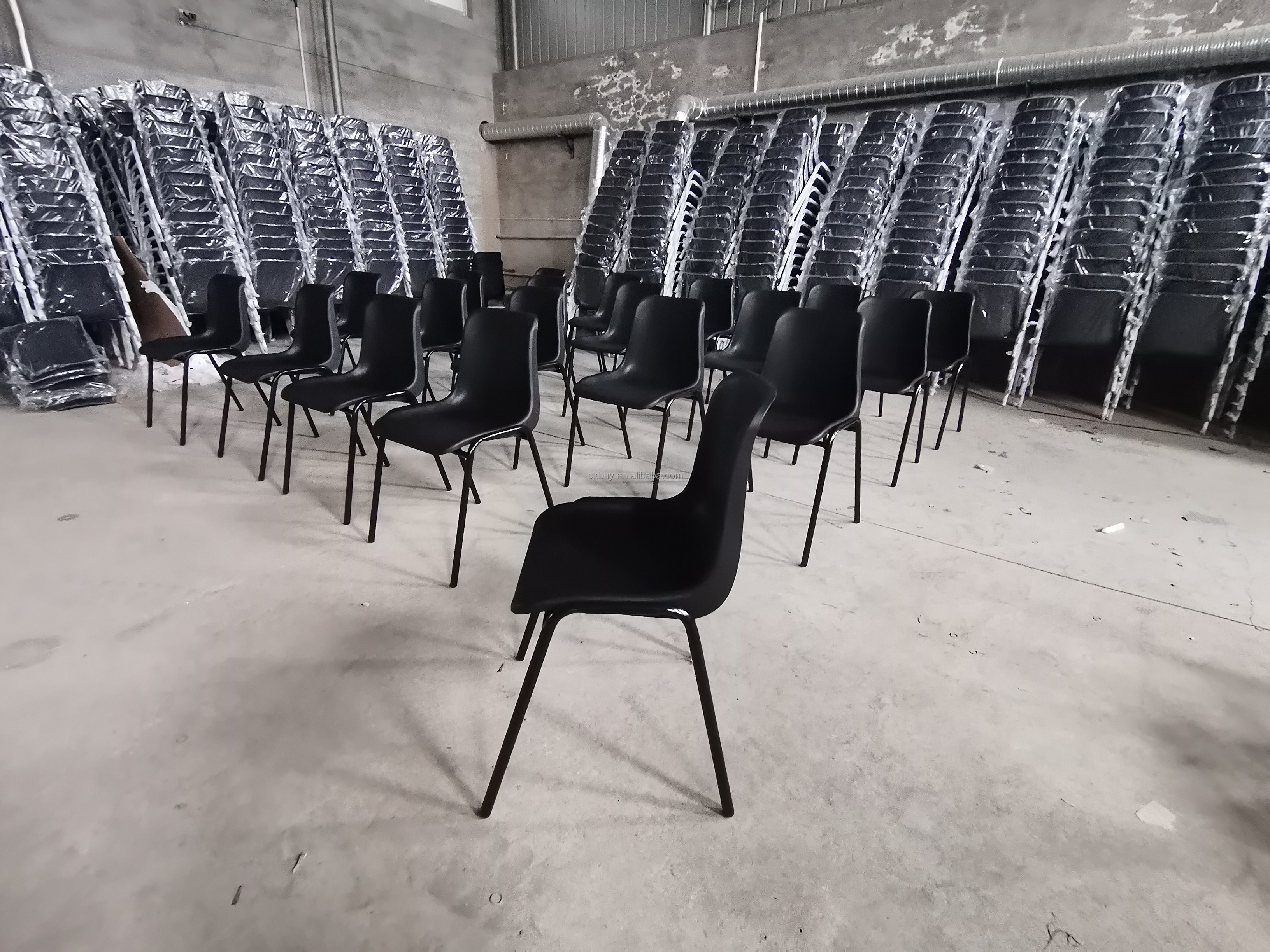Stackable Metal Frame PP Chair