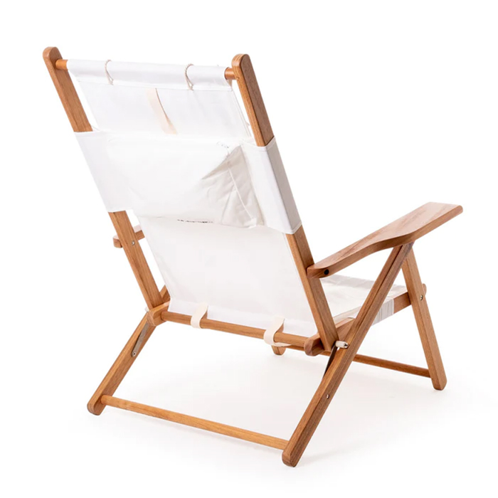 Adjustable Wooden Folding Beach Deck Chair for Beaches Camping Swimming Pools Barbecues Garden Balconies Comfortable Portable Essential Outdoor Furniture