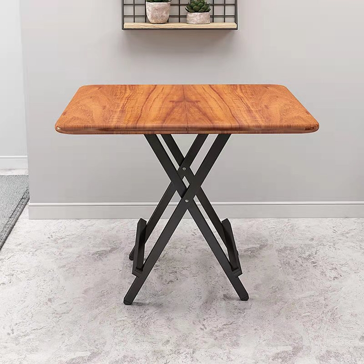 Hot Selling Product Portable Square Wood Folding Table for Outdoor Dining and Courtyard Use