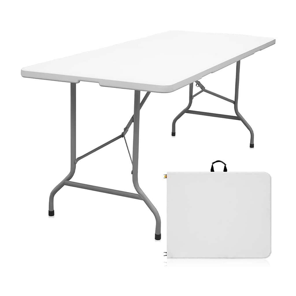 Portable Modern Folding Outdoor Utility Table Durable Lightweight Adjustable Height Easy Setup Collapsible Waterproof Cushion