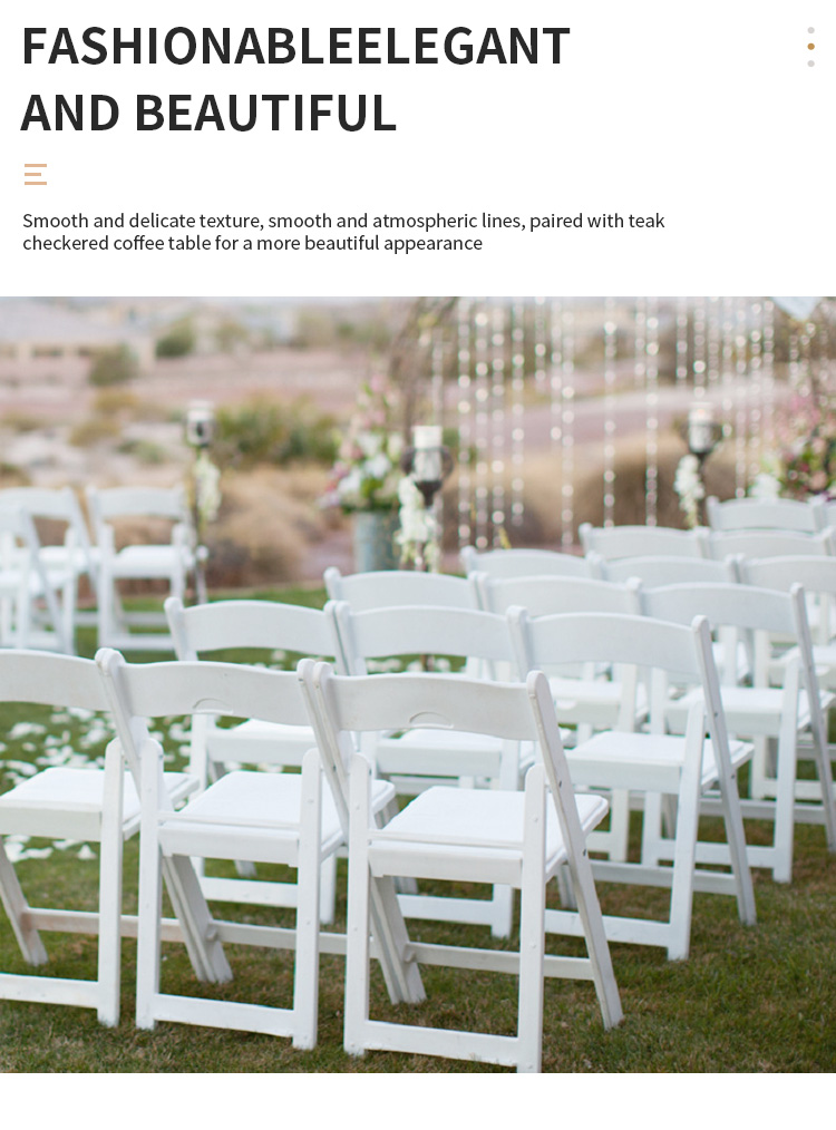 Best Selling Foldable Plastic Chair White Resin Folding Wedding Party Outdoor Chair