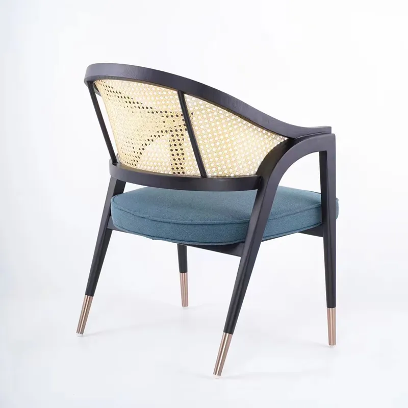 Modern Style Commercial Rattan+Wood Folding Wicker Chairs Leisure Dining Chair for Restaurant