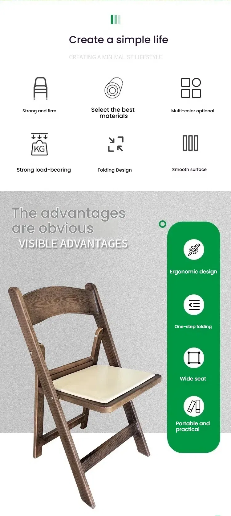 Modern Hotel Outdoor Wooden Home Furniture Set Event Office Fold Restaurant Ergonomic Living Room Wedding Stackable Banquet High Back Chair