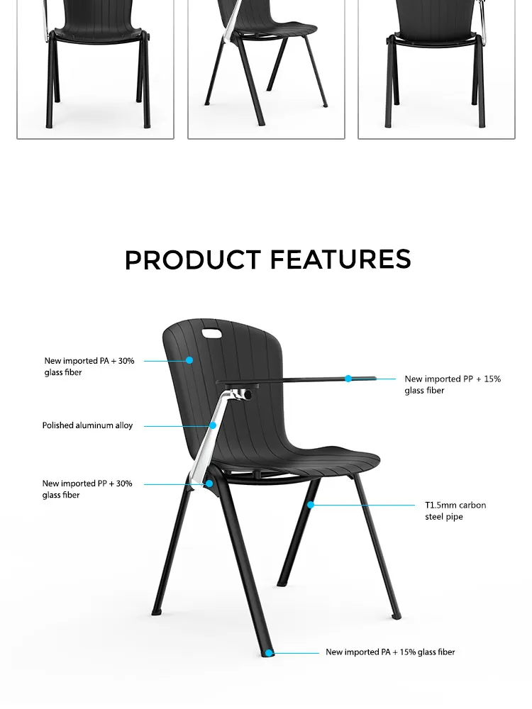 Folding Armrest School Furniture Classroom Student Learning Training Chair